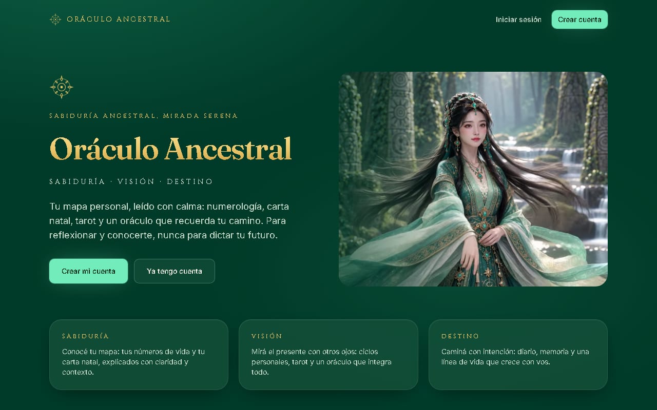 Captura de oraculoancestral.com.ar